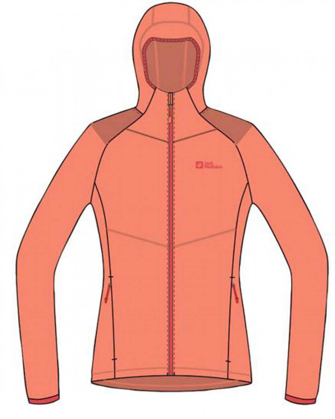 JACK WOLFSKIN KOLBENBERG HOODED FZ W - Damen